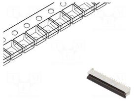 Connector: FFC/FPC | gold-plated | SMT | 400mA | 50V | V-Flip | PIN: 40