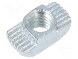 Nut | for profiles | Width of the groove: 8mm | steel | zinc | T-slot