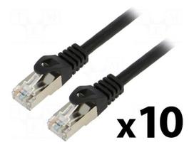 Patch cord | F/UTP | Cat 6 | RJ45 plug,both sides | stranded | CCA | 3m