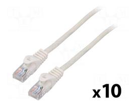 Patch cord | U/UTP | Cat 5e | RJ45 plug,both sides | stranded | CCA | 2m