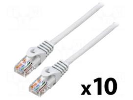 Patch cord | U/UTP | Cat 5e | RJ45 plug,both sides | stranded | CCA | 3m