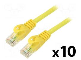Patch cord | U/UTP | Cat 5e | RJ45 plug,both sides | stranded | CCA | 3m