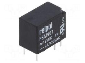 Relay: electromagnetic | SPDT | Ucoil: 12VDC | 2A | 2A/120VAC | 2A/24VDC