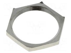 Nut | with earthing | PG29 | brass | 41mm | Thread: PG | Plating: nickel