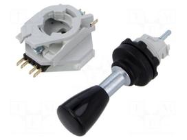 Joystick | Leads: connectors | Leads dim: 2.8x0.5mm | Cutout: Ø22.3mm