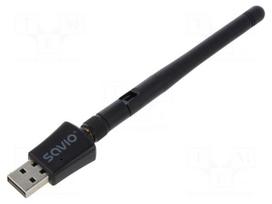 PC extension card: WiFi network | USB A plug | USB 2.0 | black