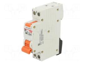 RCBO breaker | Inom: 16A | Ires: 30mA | Poles: 1+N | 230/400VAC | IP20