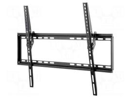Holder: wall mounting | monitor,TV | black | tiltable | 35kg
