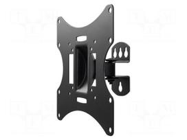 Holder: wall mounting | monitor,TV | black | permanent | 30kg