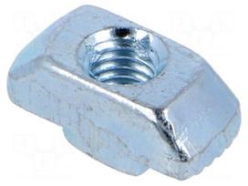 Nut | for profiles | Width of the groove: 8mm | steel | zinc | T-slot