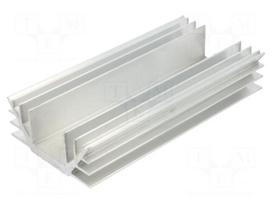 Heatsink: extruded | U | L: 150mm | W: 74mm | H: 30mm | aluminium