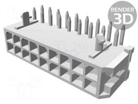 Connector: wire-board | socket | male | PIN: 18 | Micro-Fit 3.0 | THT