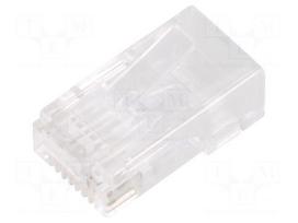 Connector: RJ45 | plug | PIN: 8 | Cat 6 | shielded | 8p8c | for cable | IDC