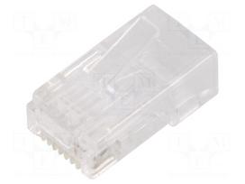 Connector: RJ45 | plug | PIN: 8 | Cat 6 | shielded | 8p8c | for cable | IDC
