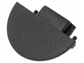 Cap for LED profiles | black | 20pcs | ABS | GEN2,with hole | GROOVE14