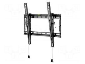 Holder: wall mounting | monitor,TV | black | tiltable | 70kg