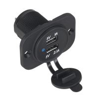 Mobilieji telefonai ir priedai // USB automobilių įkrovikliai // Ładowarka samochodowa USB 12/24V 1A+2.1A montażowa LXG526