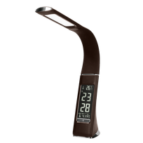 Interjero Šviestuvai | Dizaino Šviesos // Stalinės lempos, Darbo apšvietimas // DOLOMIT LED 5W, lampka biurkowa z budzikiem, 300lm, 4000K, brązowa
