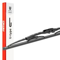 Automobilių ir motociklų prekės, elektronika, navigacija, CB radijas // Priekinio stiklo valytuvai // Wycieraczka samochodowa szkieletowa metalowa u-type uniwersalna 23" 580 mm 58 cm amio-04013