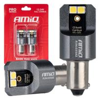 Automobilių lemputės, Motociklų ir traktorių technikos šviestuvai // Automobilių lemputės, Motociklų ir traktorių technikos šviestuvai // Żarówki led full canbus pro t4w ba9s 4x3030 smd white 12v 24v amio-03582