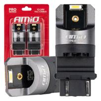 Automobilių lemputės, Motociklų ir traktorių technikos šviestuvai // Automobilių lemputės, Motociklų ir traktorių technikos šviestuvai // Żarówki led full canbus pro p27/7w 2x3157 smd białe 12v 24v amio-03598