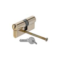 Produktai namams ir sodui // Spynos ir raktai // Wkładka bębenkowa mosiężna symetr. 62mm, 3 klucze karta