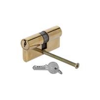 Produktai namams ir sodui // Spynos ir raktai // Wkładka bębenkowa mosiężna symetr. 62mm, 3 klucze