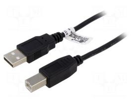 Cable | High Speed,USB 2.0 | USB A plug,USB B plug | 3m | black | CCS
