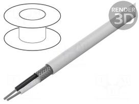 Wire | 2x20AWG | stranded | Cu | PTFE | white | -65÷200°C | 600V | CPR: Eca