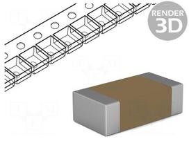 Capacitor: ceramic | MLCC | 100nF | 50V | X7R | ±10% | SMD | 0805 | 180mm