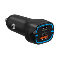 Mobilieji telefonai ir priedai // USB automobilių įkrovikliai // Ładowarka samochodowa z funkcją Power Delivery i Quick Charge 38W