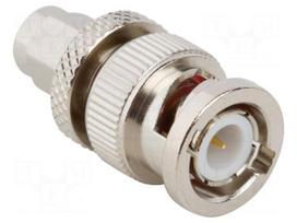 Adapter | BNC male,SMA male | Insulation: PTFE | 50Ω | brass | 4GHz