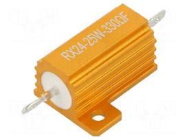Resistor: wire-wound | 330Ω | with heatsink | 25W | ±1% | 50ppm/°C
