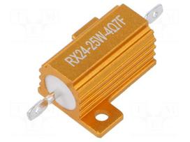 Resistor: wire-wound | 4.7Ω | with heatsink | 25W | ±1% | 50ppm/°C