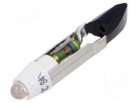 LED lamp | T5,5 | white | 28VDC | 28VAC | plastic | 3mm | -20÷60°C