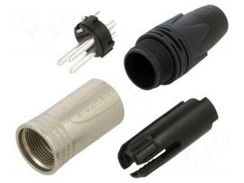 Connector: XLR | plug | male | XX-14 | 16A | PIN: 3 | straight | for cable