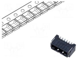 Connector: wire-board | socket | male | PIN: 6 | DF51K | 2A | 250V | SMT