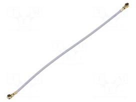 Cable | 0.1m | U.FL female,both sides | grey | angled | Wire dia: 35mm