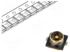 Connector: U.FL (IPX/AMC) | 50Ω | SMT | socket | male