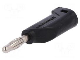 Laboratory connector: 4mm banana | plug | 32A | 33VAC | 70VDC | black