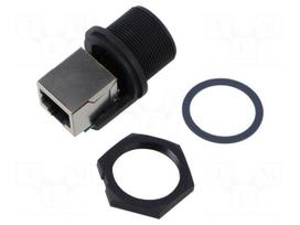 Connector: RJ45 | Cat 5e | shielded | gold-plated | 8p8c | RJ45 socket