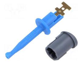 Clip-on probe | hook type | 6A | 70VDC | blue | Grip capac: max.3.5mm