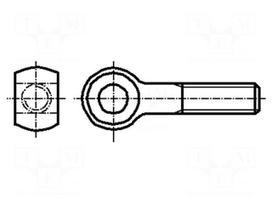 Lifting eye bolt | M16x100 | 2 | Head: eye | acid resistant steel A4