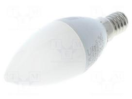 LED lamp | E14 | white warm | 220÷240VAC | 470lm | P: 4.5W | 180° | 3000K