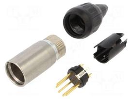 Connector: XLR | plug | male | TOP | 7.5A | PIN: 5 | straight | for cable