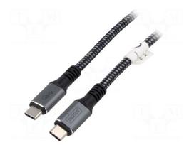 Cable | USB 4.0 | USB C plug,both sides | gold-plated | 3m | Cu | 20Gbps