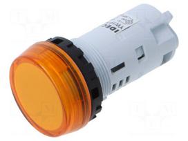 Control lamp | 22mm | YW | Illumin: LED | Ø22.5mm | IP65 | orange | 230VAC