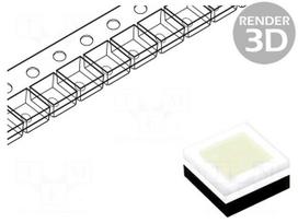 Power LED | blue | EMITER | 130° | 350mA | λd: 465÷485nm | 23.5÷33lm | 4W