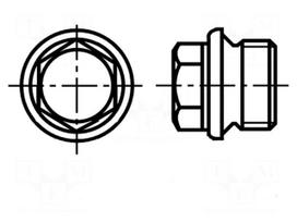 Hexagon head screw plug | M12 | 1.5 | acid resistant steel A4 | 13mm