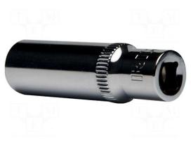 Socket: 6-angles | socket spanner | HEX 7mm | 1/4" | Plating: chromium